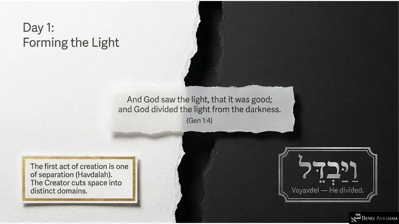 Day 1: Forming the Light (Genesis 1:4)