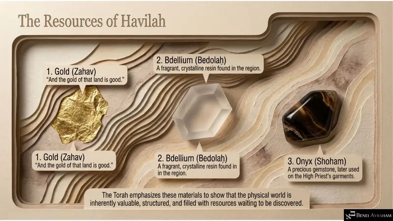 The Resources of Havilah: gold, bdellium and onyx (Genesis 2:11–12)