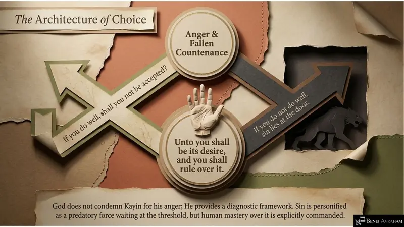 The architecture of choice: sin crouching at the door (Genesis 4:6–7)