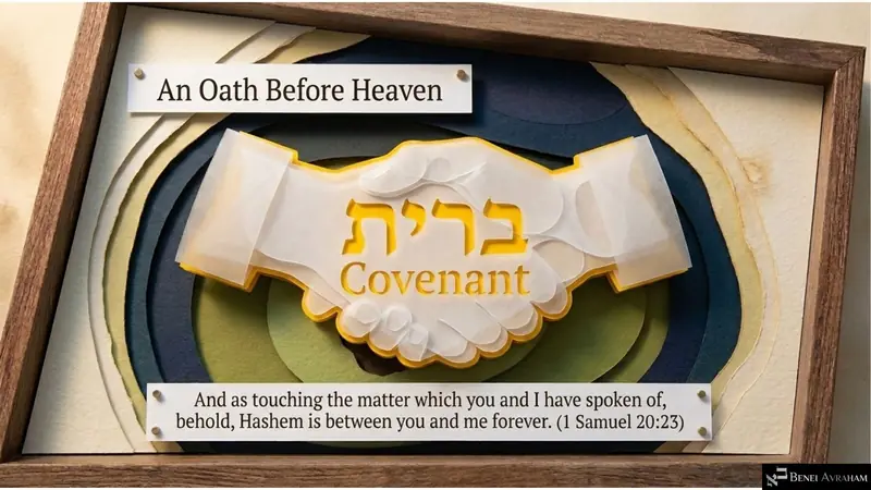An oath before heaven: Hashem is between you and me forever (1 Samuel 20:23)