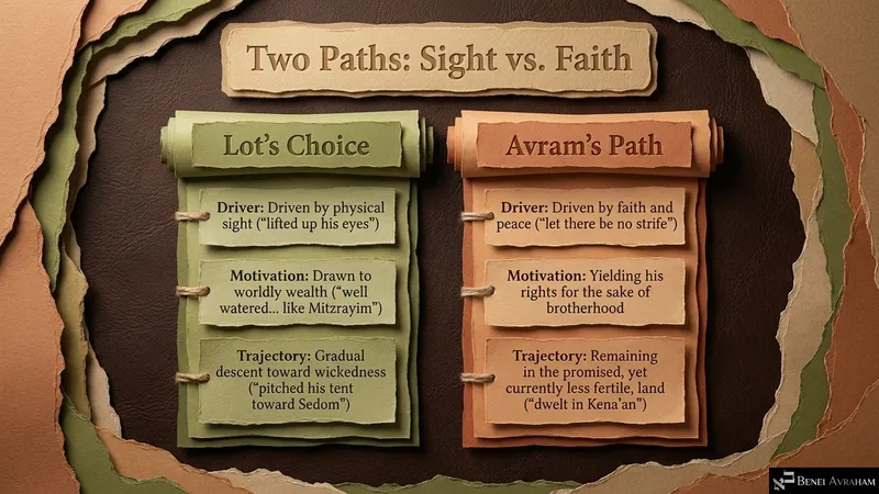 Two paths, sight and faith: Lot’s choice and Avram’s path