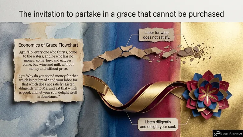 The invitation to grace that cannot be purchased: “Ho, every one that thirsts, come to the waters” (Isaiah 55:1–2)