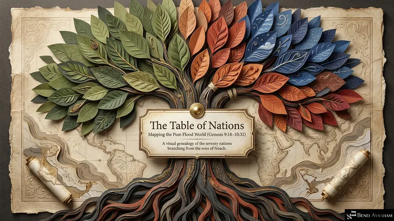 Title slide: the Table of Nations, mapping the world after the flood (Genesis 9:18–10:32)