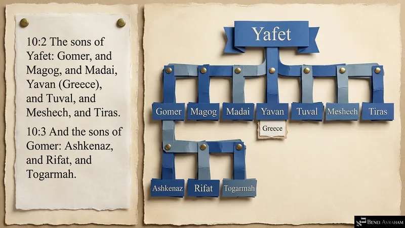 The sons of Yafet and of Gomer (Genesis 10:2–3)