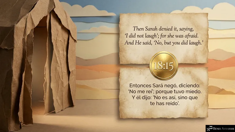 Beside the tent, Sarah denies laughing out of fear, and He answers, “No, but you did laugh” (Genesis 18:15).