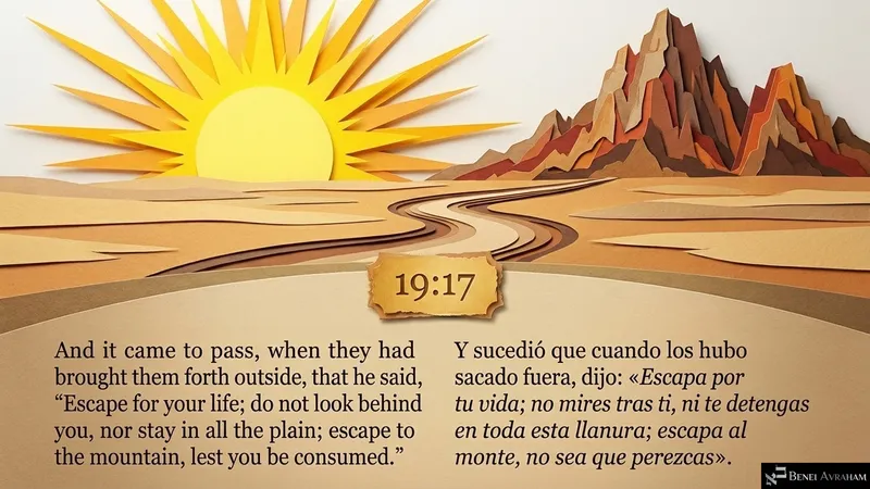 “Escape for your life; do not look behind you”: a road under the sun leads to the mountain (Genesis 19:17).