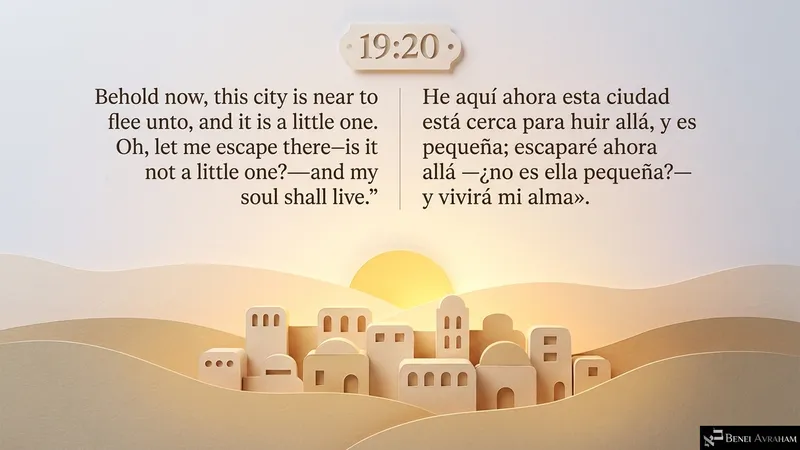 “This city is near … is it not a little one?” A small town glows at sunrise (Genesis 19:20).