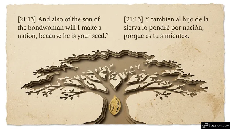 A great paper-cut tree pictures God’s promise to make the bondwoman’s son a nation too (Genesis 21:13).