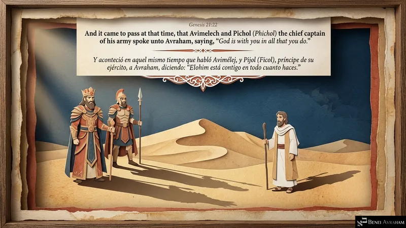 King Avimelech and his captain Pichol approach Avraham: “God is with you in all that you do” (Genesis 21:22).